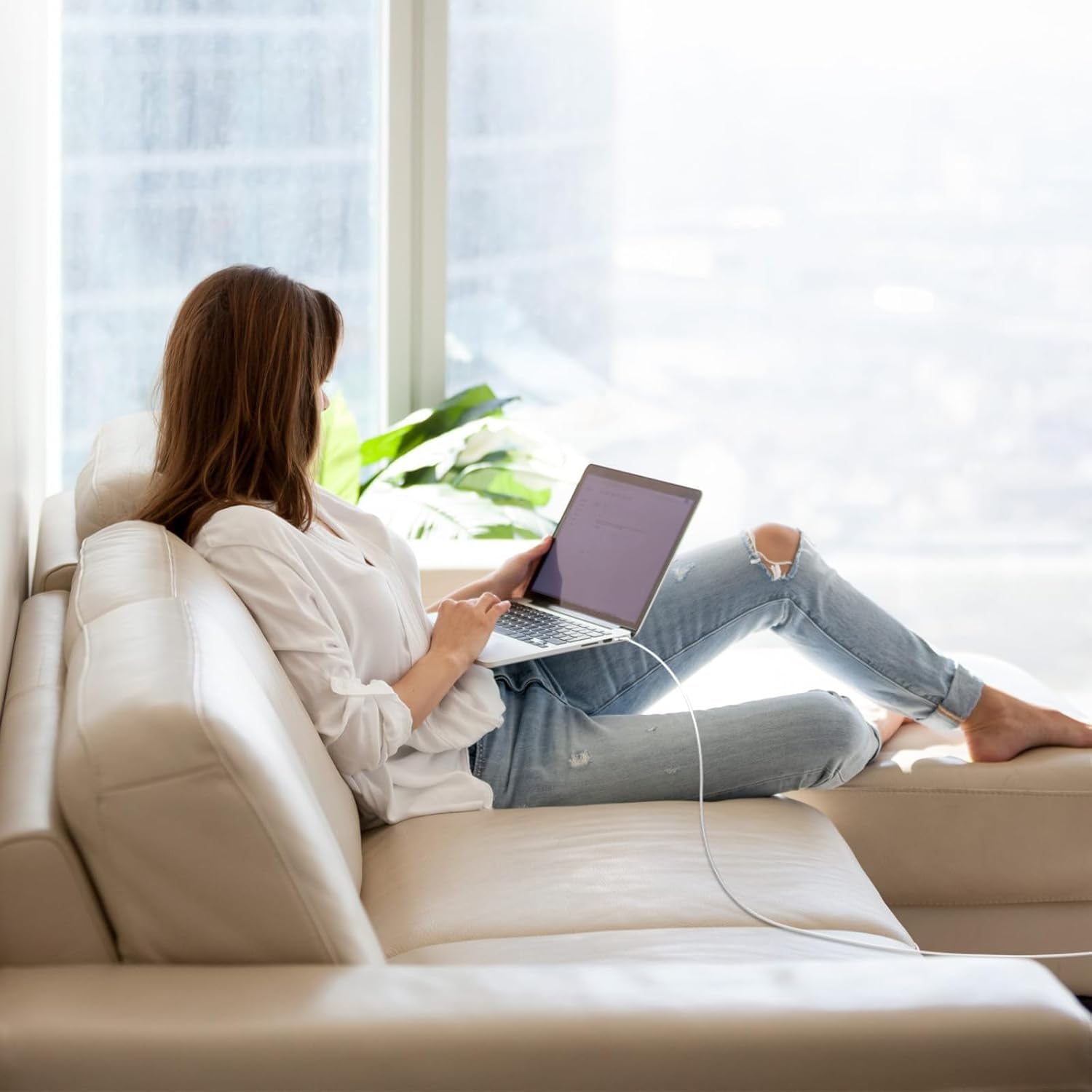 140W USB-C to Magnetic 3 Cable 6.6FT/2M, Compatible with Magsafe Charging Cable for MacBook Air 2024 M3 13 15,Air 2022/2023 M2,Pro 2023 M2 Pro & Max 14 16, Pro 2021 M1 & Max 14 16 White